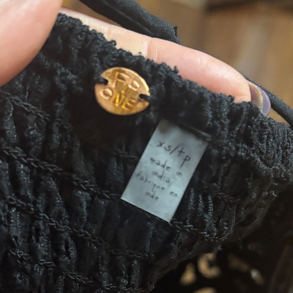 Free People Adella Maxi Slip dress in black NWT XS - Picture 7 of 8